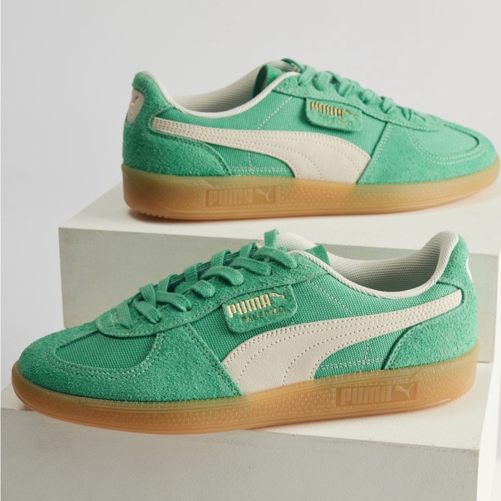 Puma Palermo Sneaker in Jade Frost-Frosted Ivory-Gum
